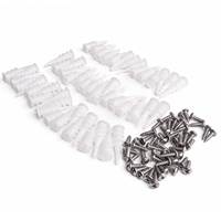 50 Pieces White Self Drilling Anchors with Screws Kit Gypsum Board Anchors and Screws Assortment Kit