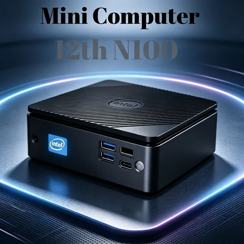 High Performance New 12th N100 Mini Computer Host 4K Dual-screen Industrial Control Desktop Home Office Mini Pc