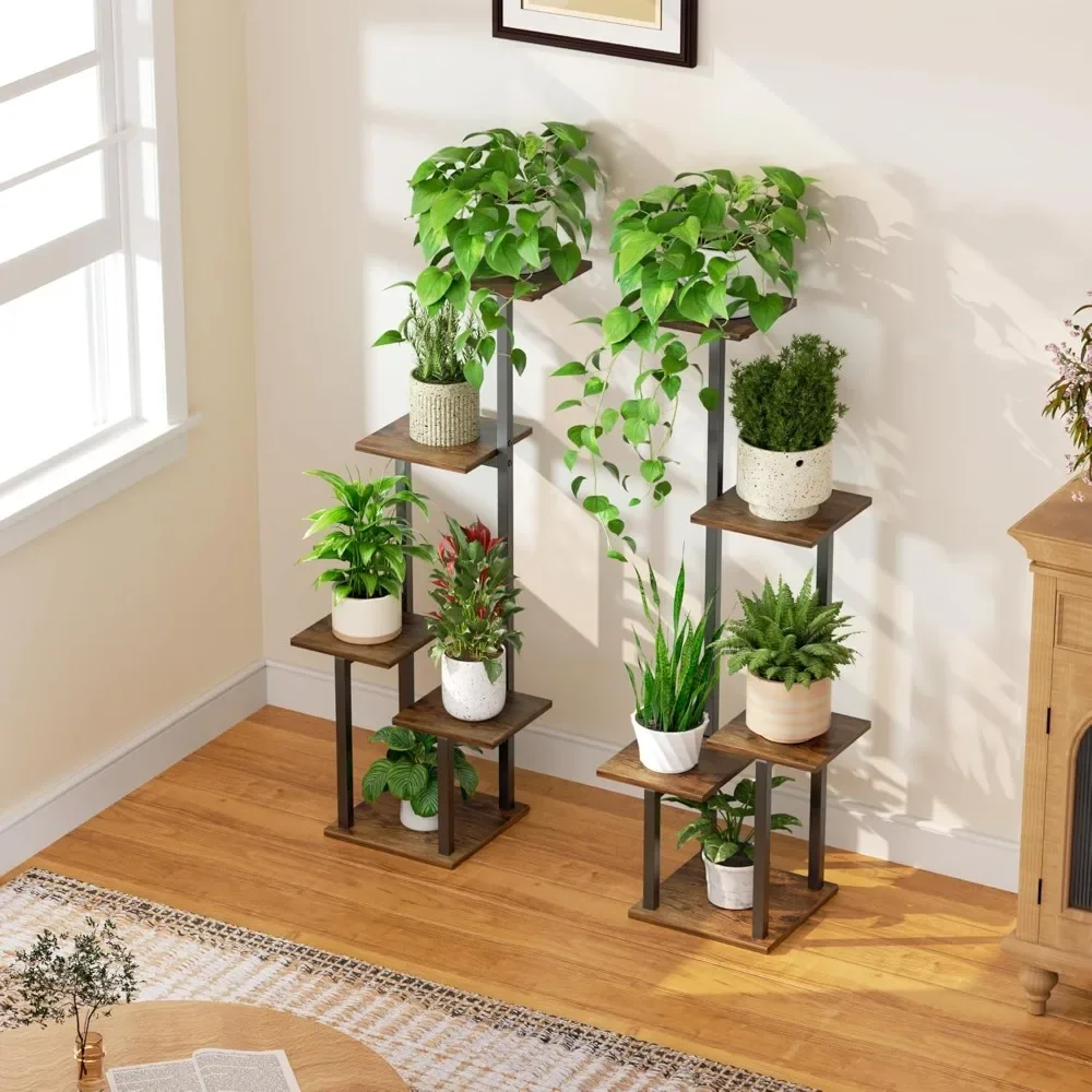 

Plants Stand Indoor with Grow Light - 2 Pack Metal Plant Shelf for Indoor Plants Multiple, 5 Tiered Corner Plant Stand Shelves