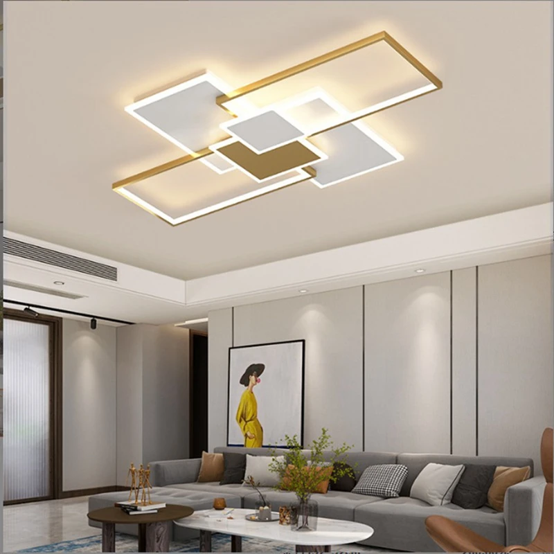 Luxury Living Room Chandelier Modern LED Dimmable With Alexa Indoor Lighting Simple Bedroom Study Dining Room Ceiling Lamp