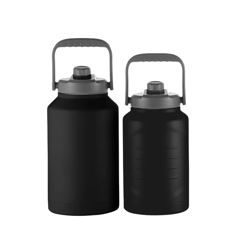 Half Gallon Large Size Vacuum Insulated Stainless Steel 64oz 128oz Water Bottle Beer Growler Jug Gym Sports Bottle Flask