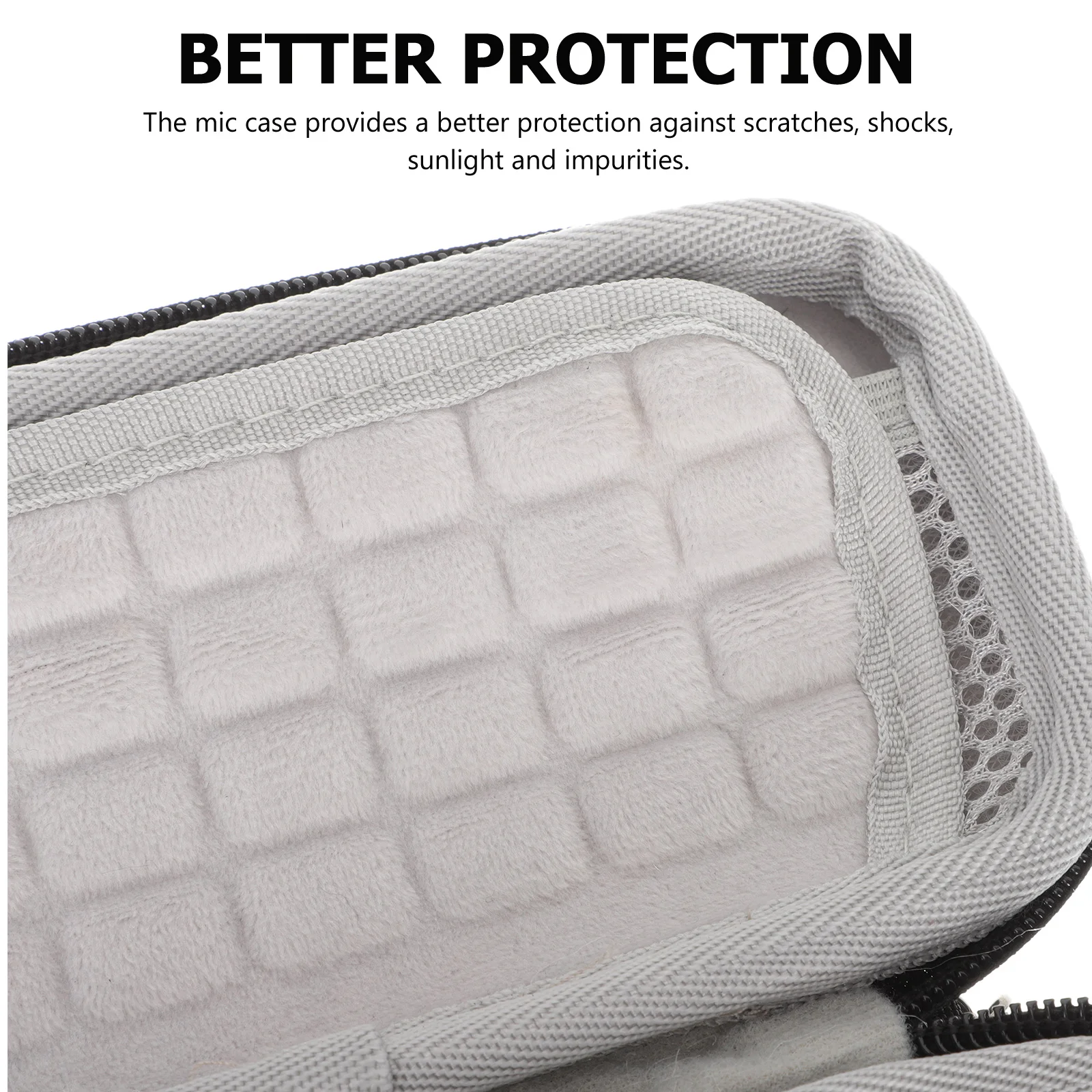 

Microphone Bag Shockproof Portable Lightweight Mic Case Durable Microphone Storage Box Travel Carrying Bag for Wireless Mic