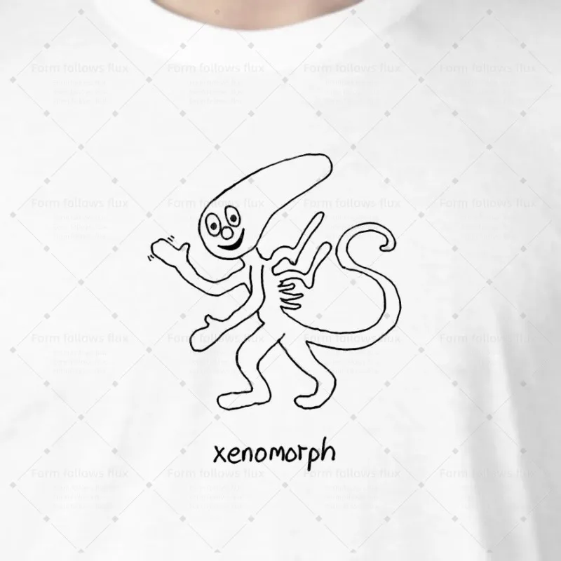 

2026 men T-Shirt Hoodie Tony Hart’s Xenomorph Animals Back in the day Daftness SciFi Hand Drawn Comic style Unisex S-6XL Plus Si