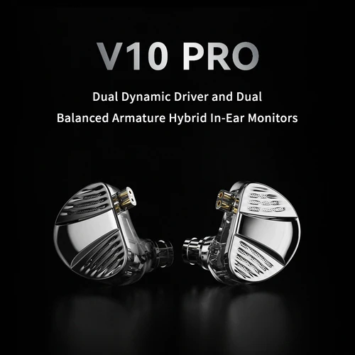 Imagen 2 del producto Auriculares TRN V10 PRO 2BA+2DD Controlador dinámico dual y auriculares intrauditivos híbridos de armadura balanceada dual