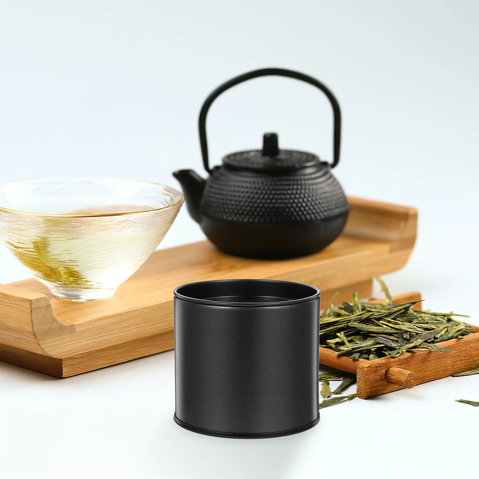 

1pc Matte Tin Canister Set Airtight Tea Coffee Sugar Storage Container, Candy Jar, Spice Snack Organizer, Tinplate Jars For