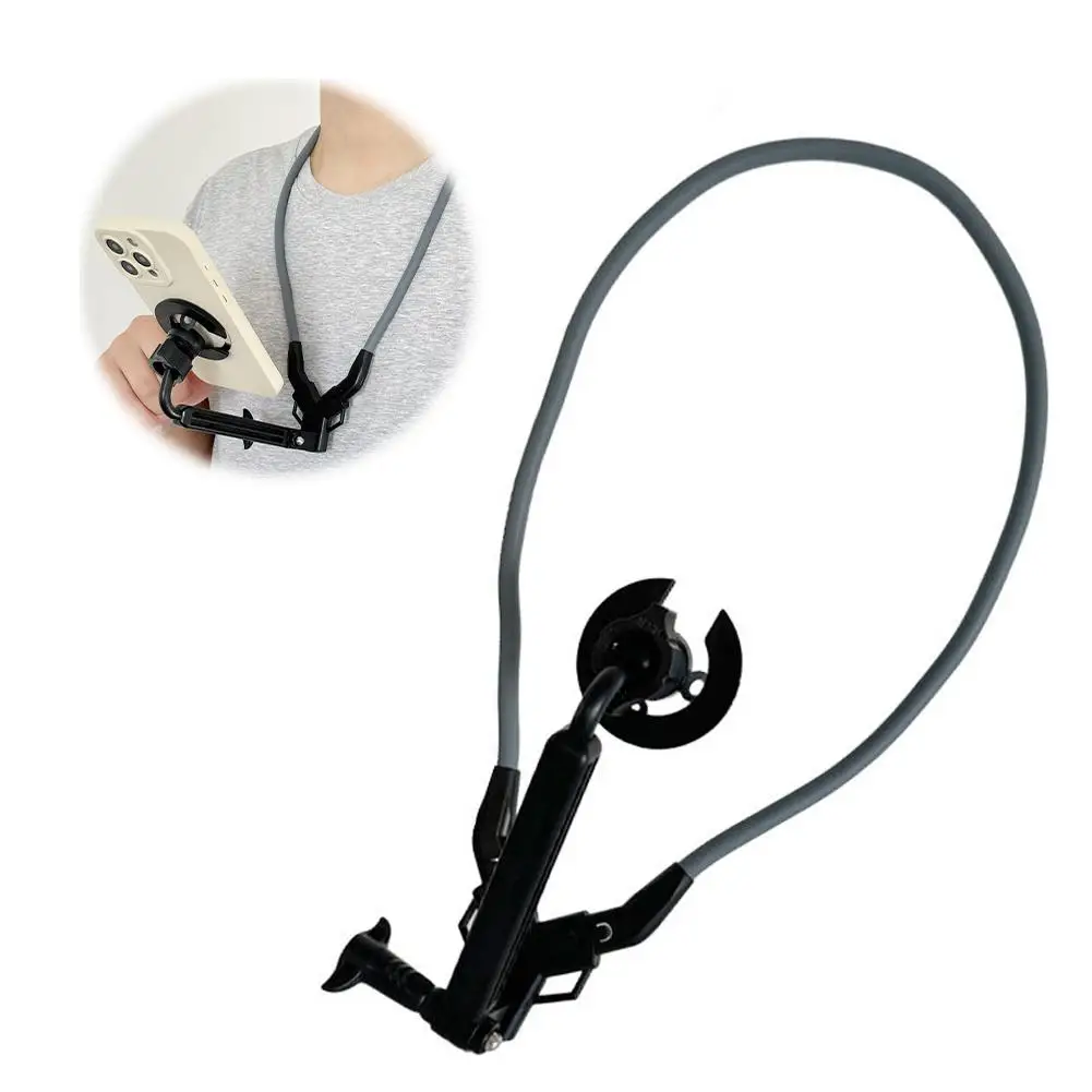 

Useful Hands Free Wearable Neck Mobile Phone Stand Magnetic Hanging Tripod Support For Magsafe Video Selfie Stick Holder