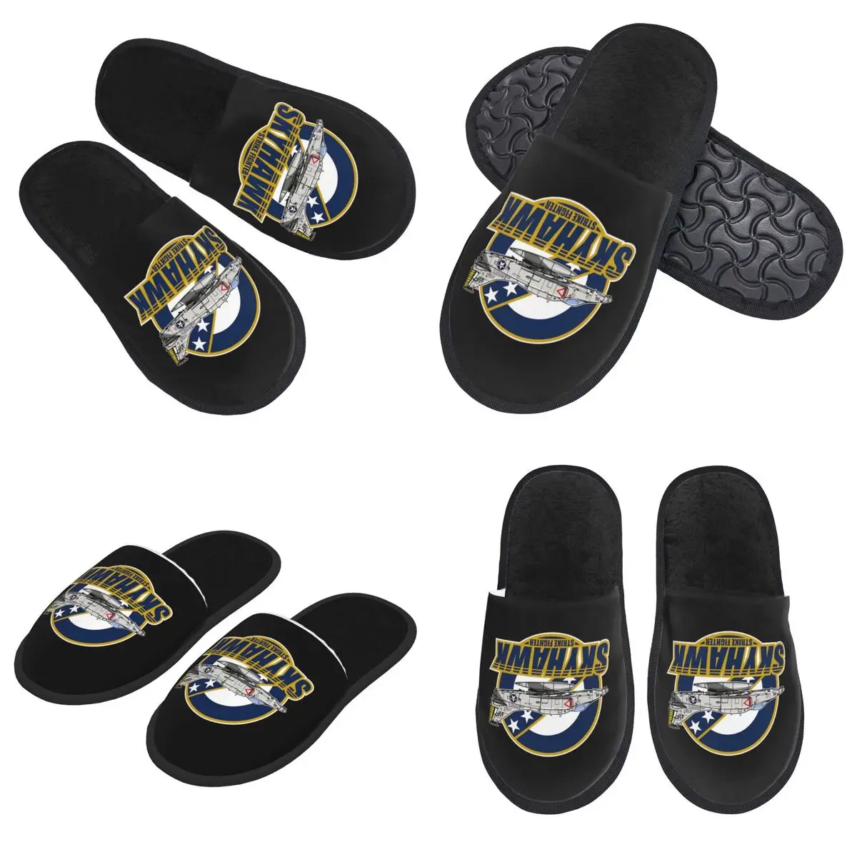 

Custom VMA-223 A-4 Skyhawk Slippers Memory Foam Warm Soft Women House Slipper Indoor Cozy Shoes