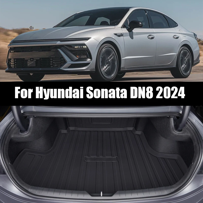 For Hyundai Sonata DN8 2024 Car trunk protective pad TPE material rear trunk anti dirt pad waterproof and anti fouling