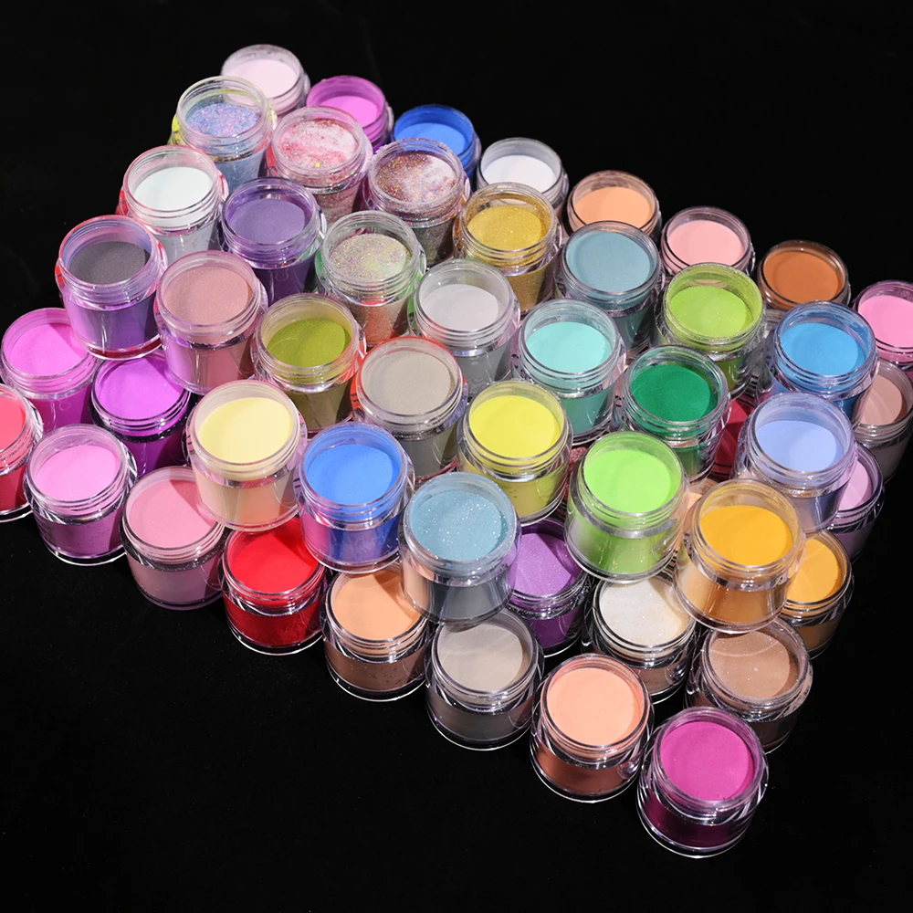 12Pcs Nude/Pink Acrylic Nail Art Powder Colorful Extension Crystal Polymer Dust Odor-Free Bubble-free Long-Lasting Nails Supplie