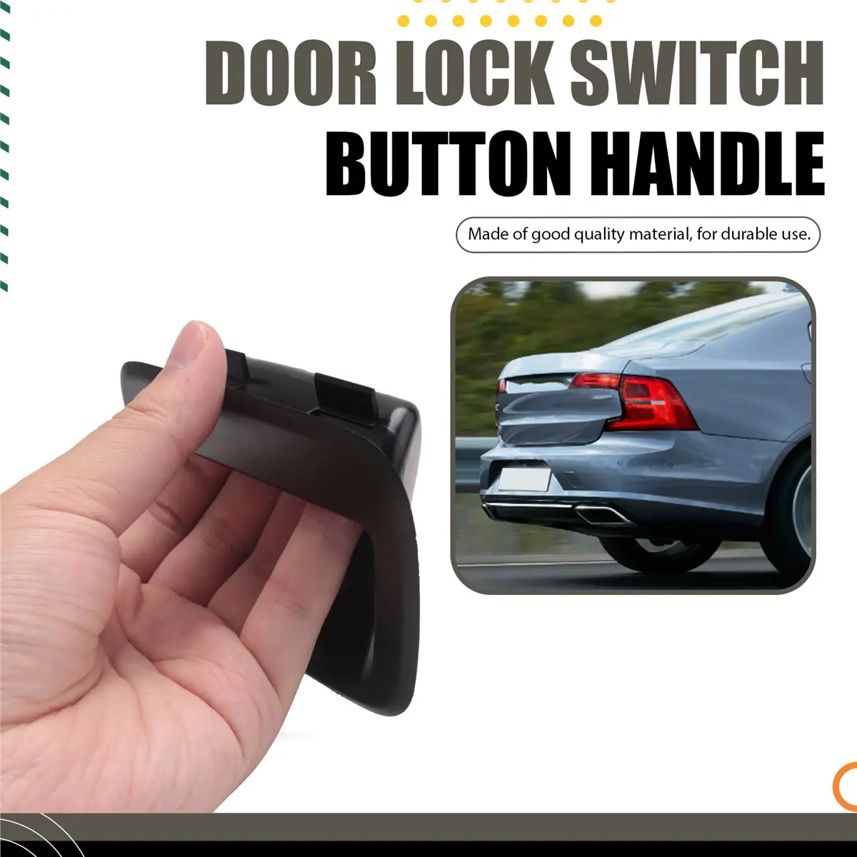 #26W (Black)Boot Trunk Tailgate Door Lock Switch Button Handle for Volvo S80 S90,Automotive Parts & Accessories