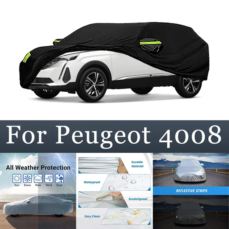 

Автомобильный чехол на заказ, подходит для Peugeot 4008, водонепроницаемый, всепогодный, для автомобилей, полный внешний чехол, защита от солнца, дождя и снега