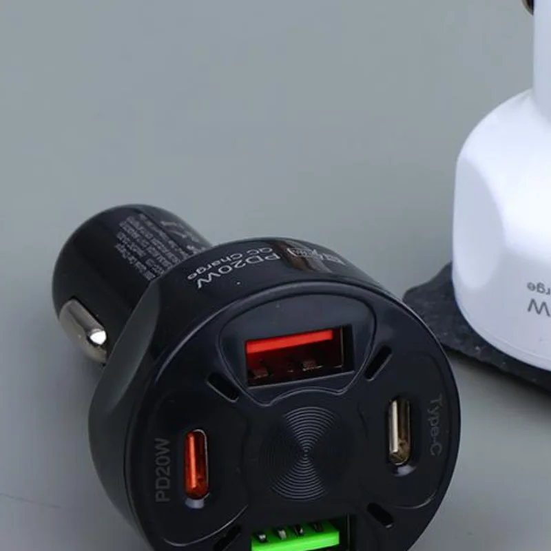 66W Car Cigarette Lighter Charger QC3.0 Fast Quick Charge 3.0 Adapter Multi Port Auto Charger for Smart Phone GPS Driving