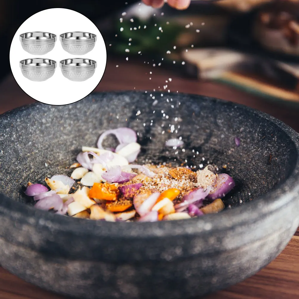 

4pcs Stainless Steel Bowls High Quality Salad Soup Instant Noodles Container Home Kitchen Supplies Baking Pan