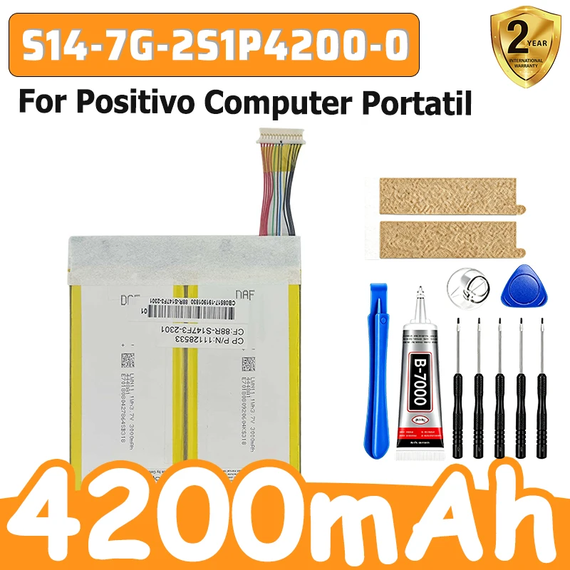 New High-Quality S14-7g-2s1p4200-0 Battery for Positivo Computer Portatil  3.7V 6418A1 4200mAh LWN15