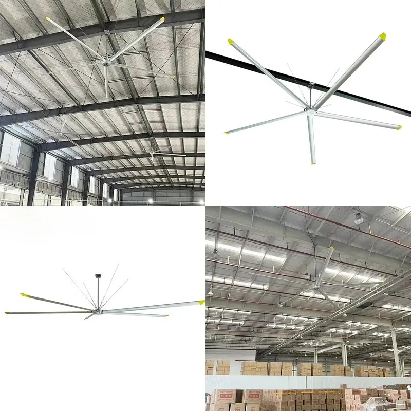 Large HVLS Industrial Ceiling Cooling Fans for Farm Animal Ventilation 10 12 14 16 20 24 Inch