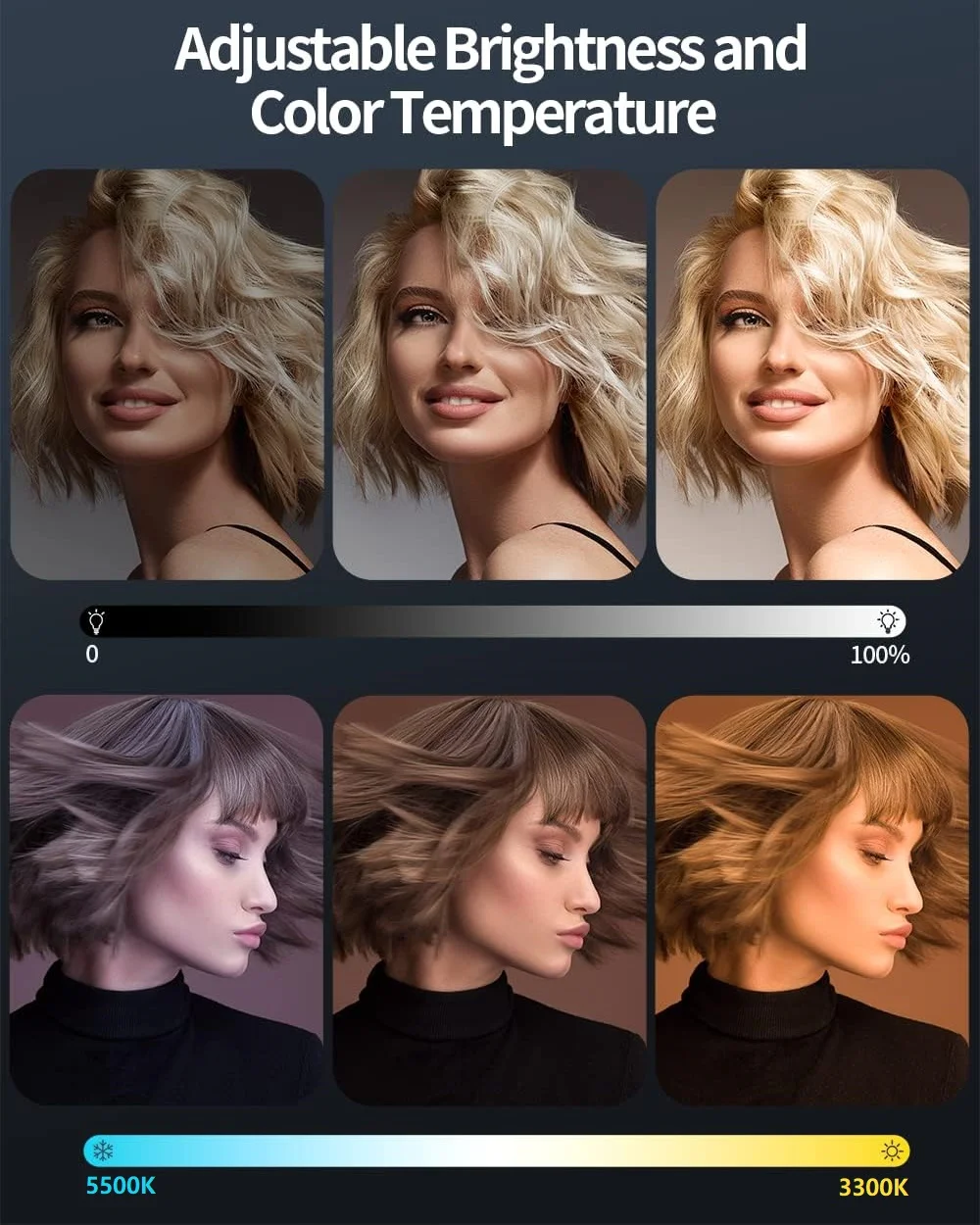 Mcoplus ثنائي اللون LED الفيديو الضوئي عكس الضوء التصوير استوديو مؤتمر الإضاءة لكانون نيكون فوجي سوني ليوتيوب TikTok Vl