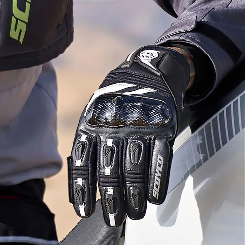 

Теплые мужские мотоциклетные перчатки SCOYCO, водонепроницаемые мотоциклистские байкерские зимние мото перчатки, оборудование из углеродного волокна, стеклоочиститель с сенсорным экраном