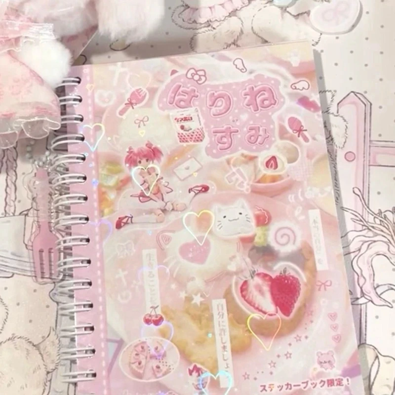Cute Stickers Ins Pink Japanese Cut Movie Stickers Book Girl Diary Phone Case DIY Scrapbook Stickers Cute Decorative Stickers