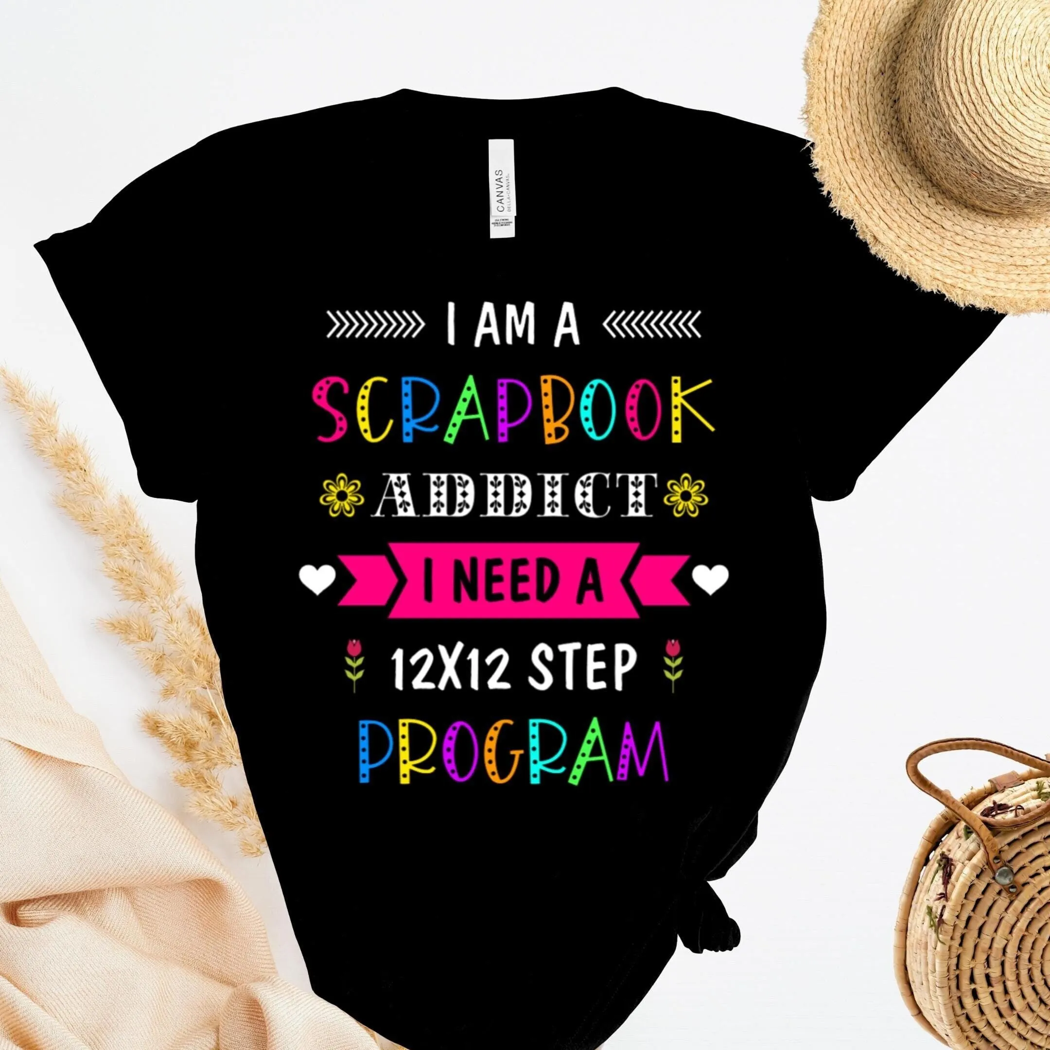 I m A Scrapbook Addict Need 12x12 Step Program T Shirt Scrapbooking Intervention Paper Crafter Crafts Retreats Funny