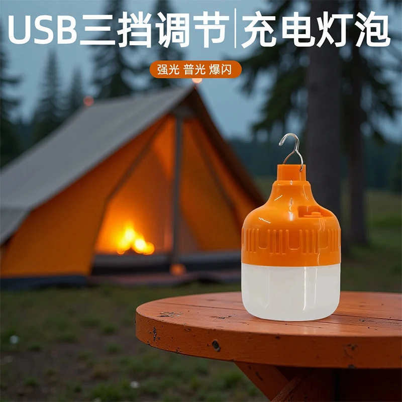 أضواء التخييم في قاعة الطوارئ في الهواء الطلق مع سطوع قابل للتعديل LED شحن فقاعة ضوء السوق الليلي كشك ضوء محمول #3