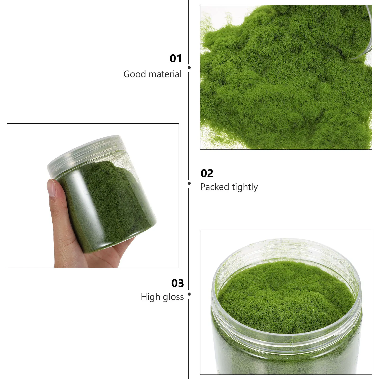 

1 Bottle Artificial Lawn Powder Simulation Moss Decor Realistic Landscape Decoration DIY Garden Office Home Scene Layout