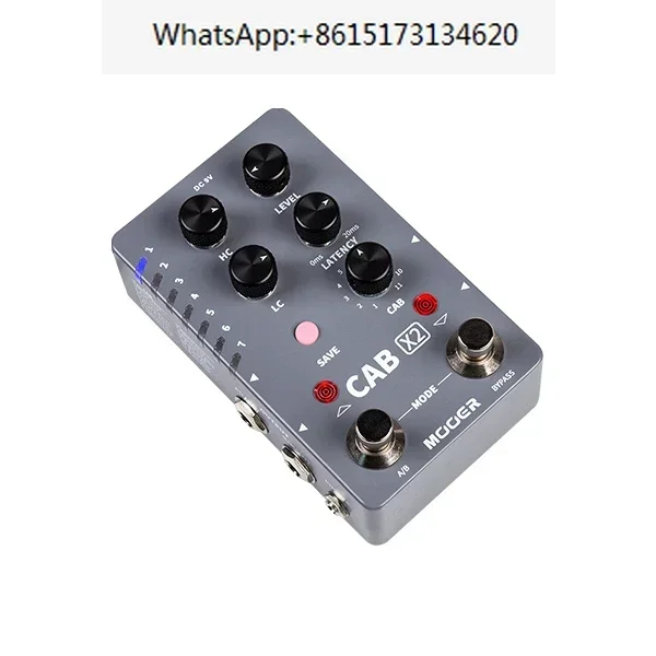 MOOER CAB X2 Stereo IR Cabinet Simulation Pedal Dual Channel Cab Simulation Guitar Effects Pedal 14 Presets 11 Factory IR