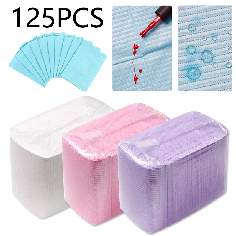 125PCS Disposable Tattoo Table Cover Clean Pad Dental Bibs Sheets Cloth Underpad Hygiene Personal Tattoo Bib Waterproof Tatt Mat