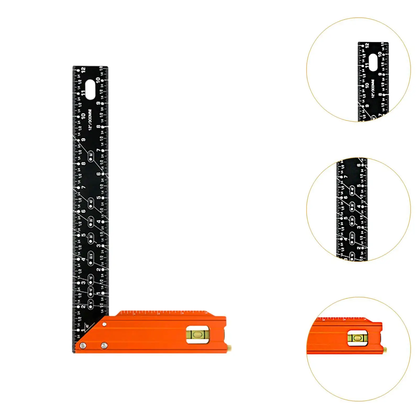 Enquadramento quadrado medição precisa base de liga alumínio multifuncional para diy hobby ângulo direito régua círculo desenho ferramenta