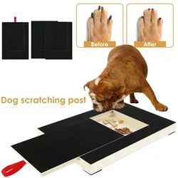 Dog Nail Scratch Board with Built-in Treat Box Wooden Puppy Nail Grinding Pad Dog Nail File Board Sandpaper Board Scratcher