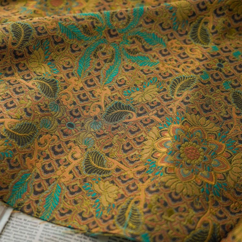 

Роскошная жаккардовая текстура в стиле ретро, парчовая ткань с цветком, женское платье, жилет, Cheongsam, декоративная швейная ткань, ткань