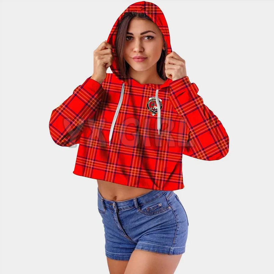 Burnett Modern Clan Tartan Crest 3D Printed Women Hoodie Novelty Hoodies Women Casual Long Sleeve Hooded Sexy Pullover Tracksuit