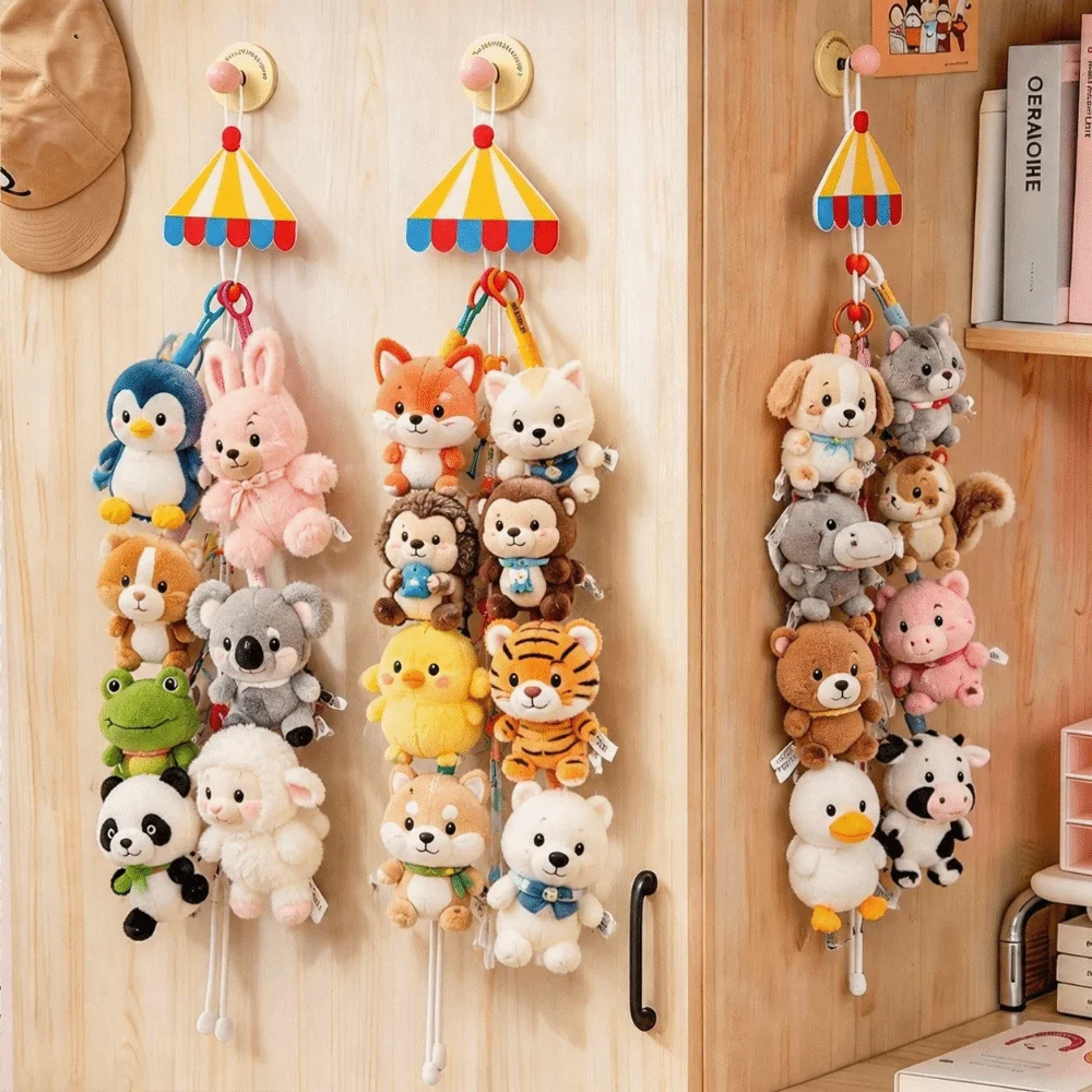 Cute Wall Hanging Display Rack Storage Rope Hanging Hook Storage Rack Practical Storage Shelf