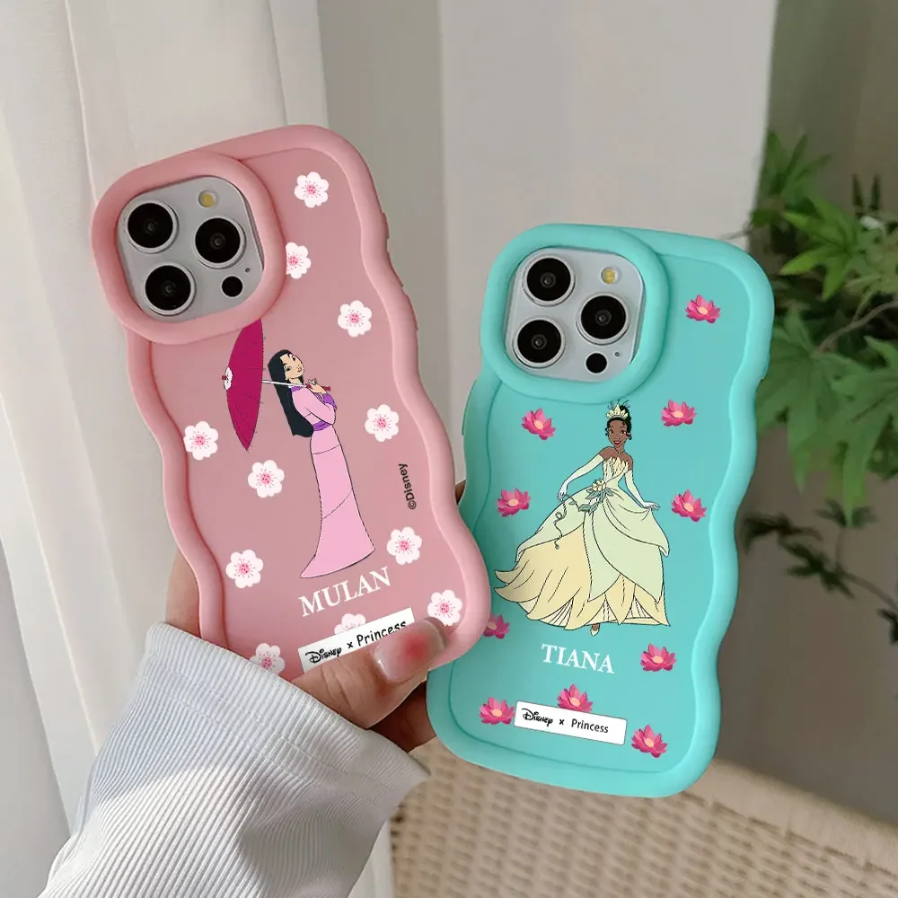 Cute Tiana Mulan Disneys Princess Phone Case for Samsung S24 S23 S22 S21 S20 FE Ultra J7 Pro Prime 5G Candy Color Soft TPU Cover