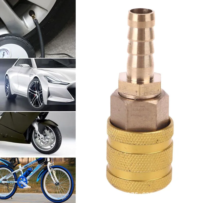 

6mm/8mm Car Tire Valve Clip Pump Nozzle Clamp Solid Brass Connector Bicycle Motorcycle Car Tire Air Chuck Inflator Pump Adapter