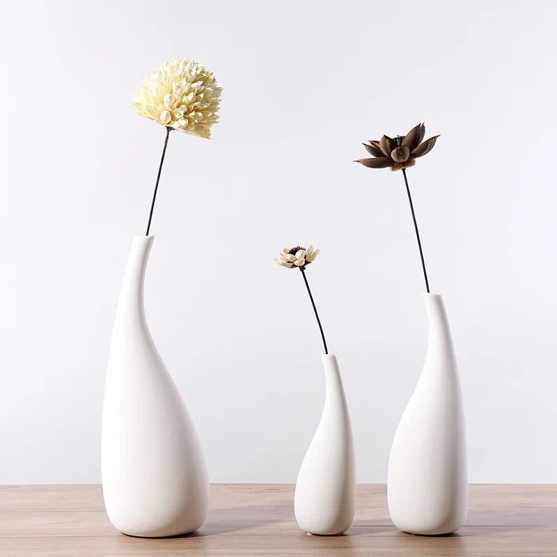 

Mutihome 2026 Wabi Sabi Nordic Minimalist Style Ins Water Drop Ceramic Vase Decoration White Plain Burnt Flower Insertion Vase