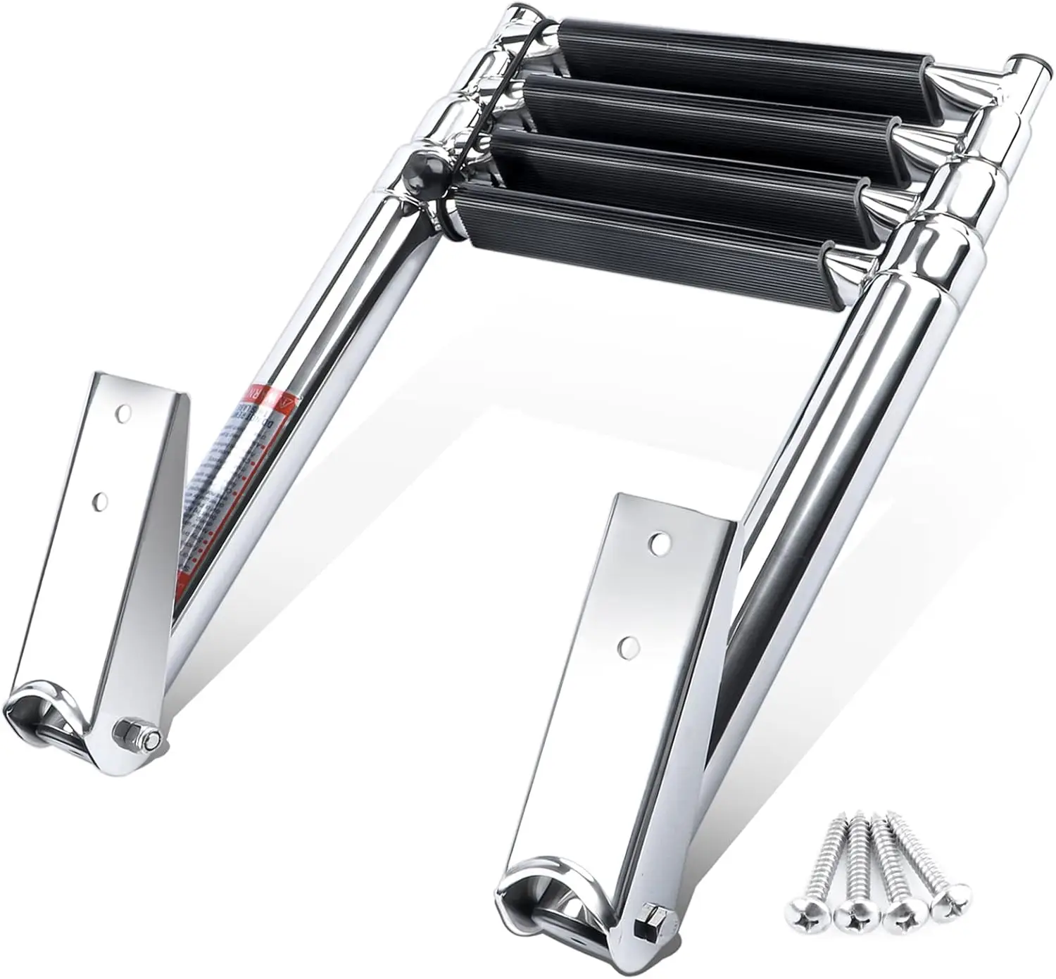 

Stainless Steel Telescopic 4-Step Boat Ladder, 900lb Capacity, Extendable Pontoon Dock Ladder