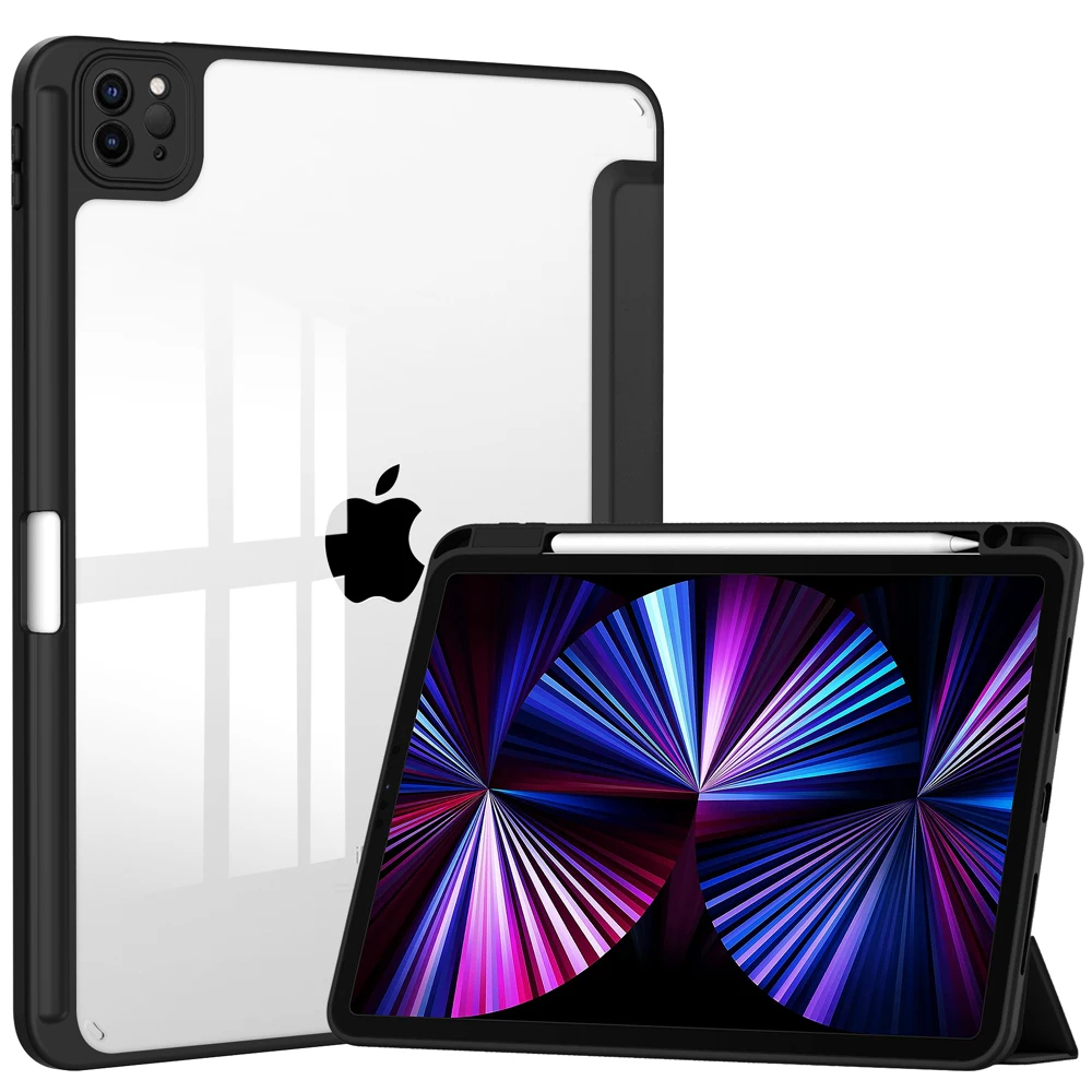 

Тонкий прозрачный чехол для iPad Air 4/5 10,9 дюйма M2 M3 11-дюймовый чехол для планшетов 2025 Air4 Air5 с чехлом-держателем для карандашей
