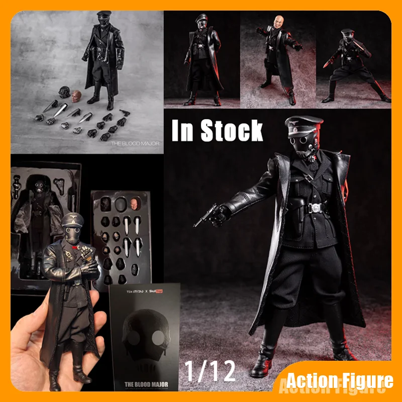 En stock: Figura de acción original Tem Studio X Skull Toyz Tems002 Hellboy Karl Kroenen Guerrero Masculino The Blood Major, escala 1/12