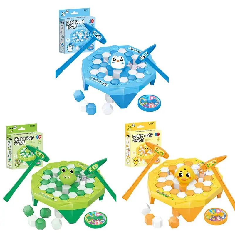 Penguin Ice Breaking Game Speelgoedset Grappige ijsblokjes Balans Klopblok Ouder-kind interactief bordspel voor kinderen Verzamelen