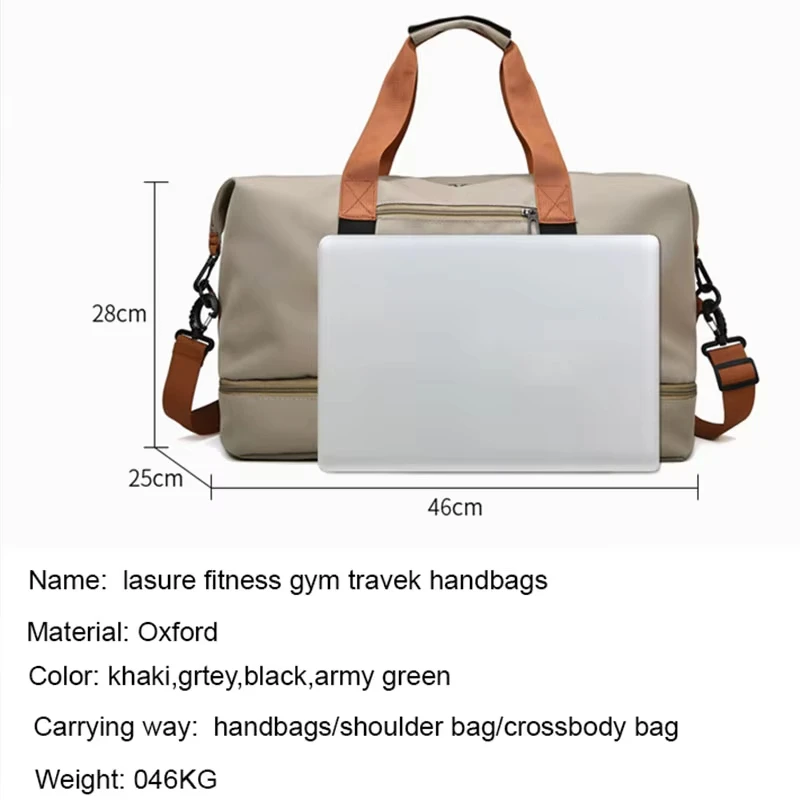 Outdoor Travel Handbags Women Single Shoulder Swiming Pack Outdoor Crossbody Hand Bags Casual Fitness Gym Sport Weekender Duffel