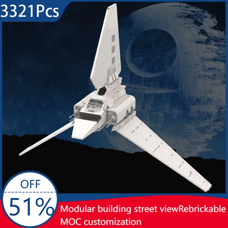 

3321 шт., серия Star Battle, креативные строительные блоки белого космического корабля, модель DIY, сборка, дисплей, игрушки для детей, подарки на день рождения