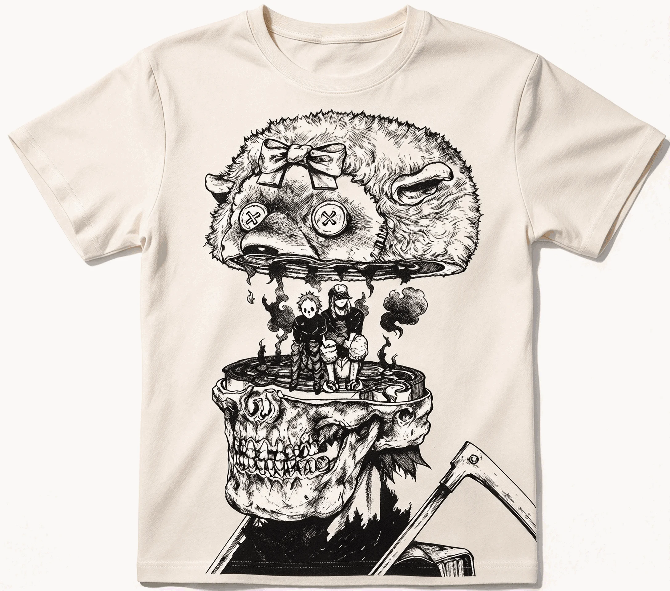 Dorohedoro Streetwear Trendy Cotton Oversized Unisex Vintage Loose Breathable soft Print T-shirts for Men Women Fashion Couples