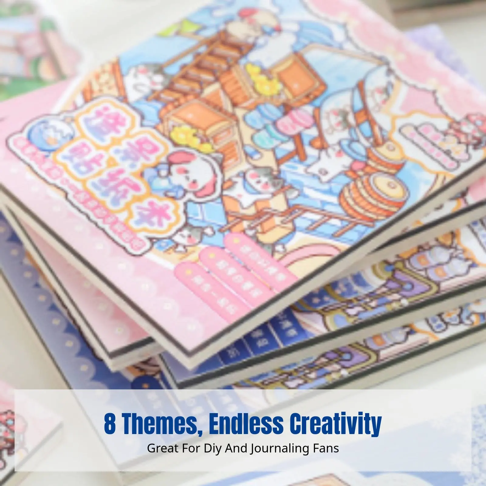 

DIY Scenery Sticker Book, Cartoon Creature, Wildlife Reserve Theme, Creative PET Material, Cat Exploration Series