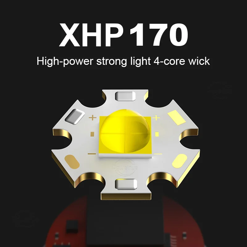 XHP170 IPX8 Tauchtaschenlampen, professionelle wiederaufladbare Hochleistungs-LED-Schwimmlicht-Taschenlampe, leistungsstarke Meerestauchlaterne