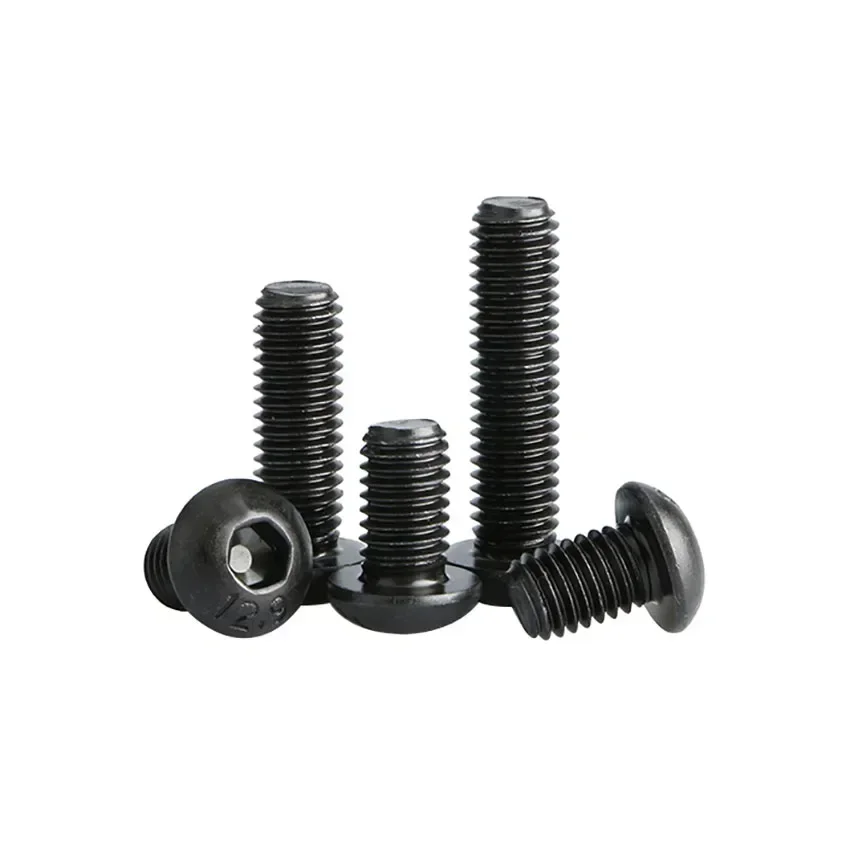 

10PCS Hexagon Socket Button Head Bolts Screws M3 M4 M5 M6 M8 Black Hex 12.9 Grade 5mm