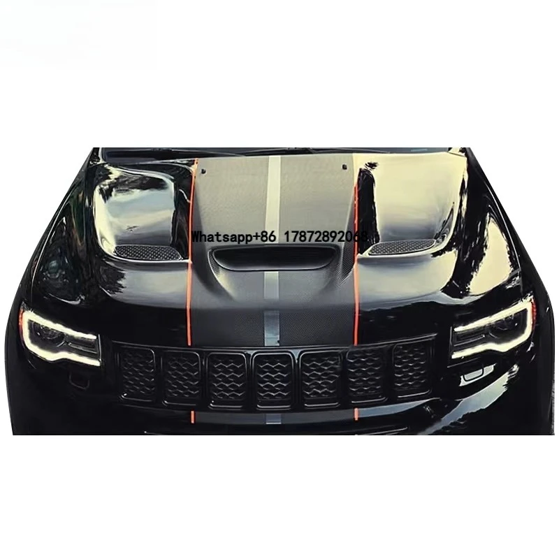 

High Quality Automotive Carbon Fiber Engine Hood, Specifically Designed for 15-19 Grand Cherokee Models