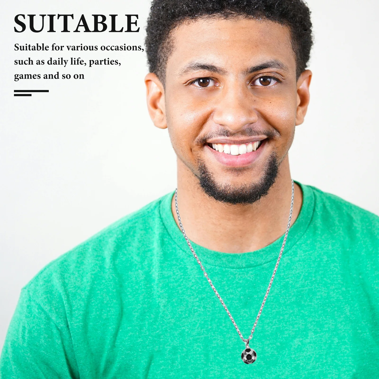 

Alloy Chain Football Necklace for Men Sports Ball Pendant Soccer Necklace Creative Football Jewelry Soccer Charms