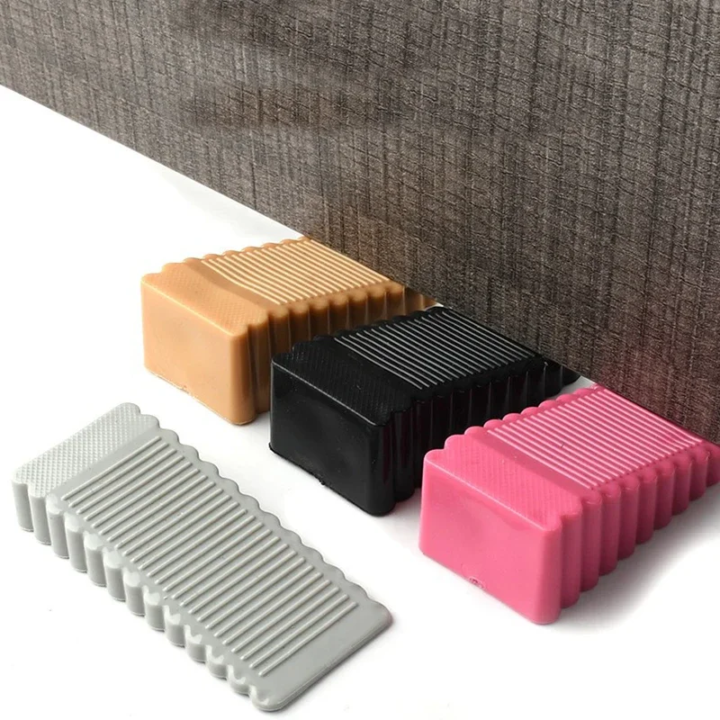 YM Creative Non-Perforated Door Plug, Soft Rubber Door Blocker Seam Protection, Anti-Collision Silicone Handle for Top & Bottom