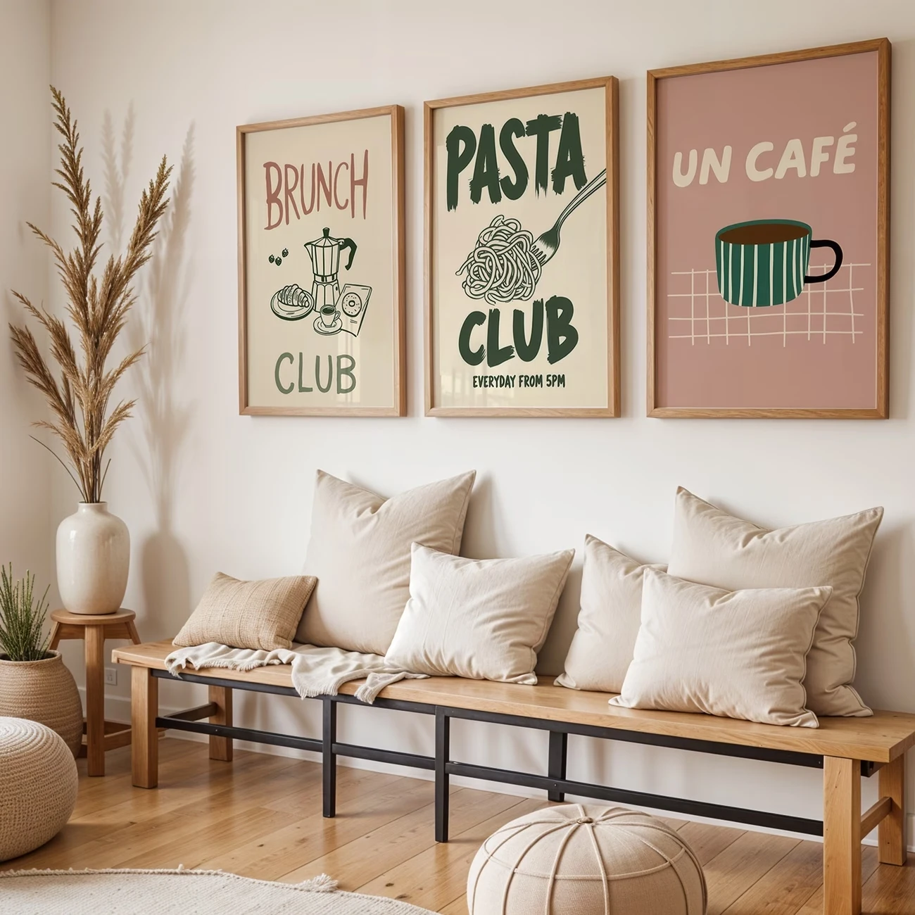 3 peças de arte moderna para p - Home Decor Green avaliação e preço