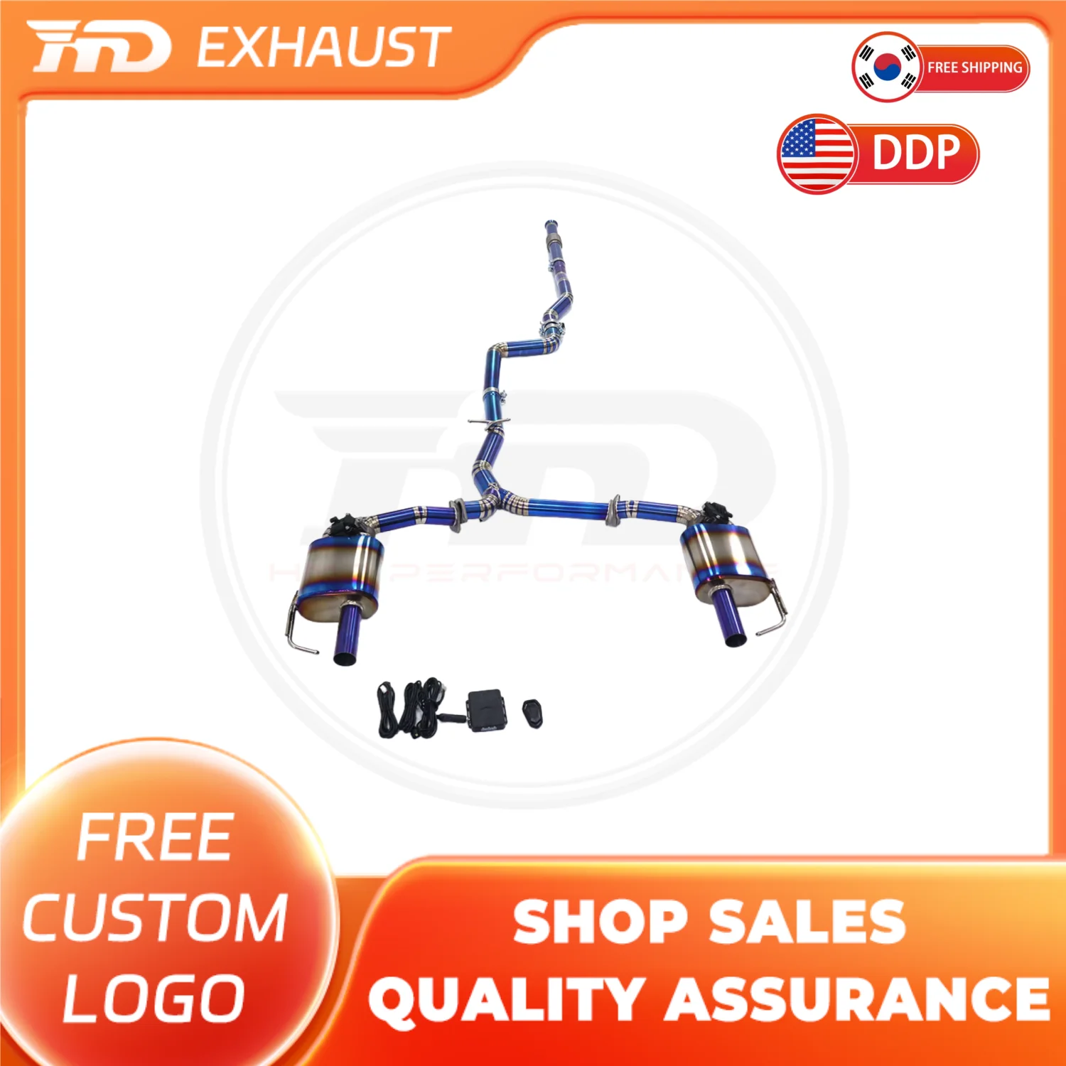 

HMD Hot Sales High Performance Titanium Catback Exhaust for Mercedes Benz C300 W205 2.0T Exhaust System With Electronic Valve